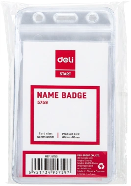 Бейдж для пропуска Deli E5759