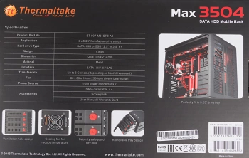 Сменный бокс для HDD/SSD Thermaltake Max 3504