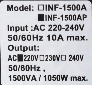 Источник бесперебойного питания Powercom Infinity INF-1500