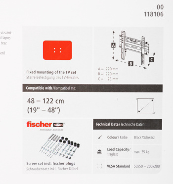 Кронштейн для телевизора Hama H-118106