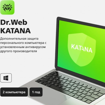 Ключ активации DR.Web Katana 2 ПК на 1 год (LHW-KK-12M-2-A3)