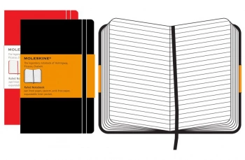 Блокнот Moleskine CLASSIC QP060 Large 130х210мм 240стр. линейка твердая обложка черный