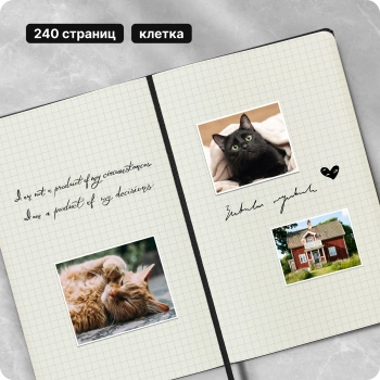 Блокнот Moleskine CLASSIC QP061 Large 130х210мм 240стр. клетка твердая обложка черный