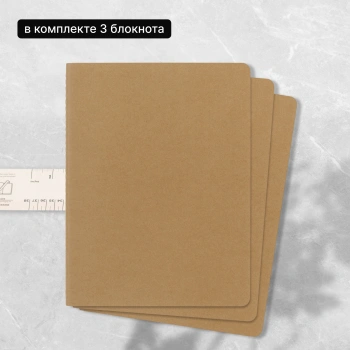 Блокнот Moleskine CAHIER JOURNAL QP423 XLarge 190х250мм обложка картон 120стр. нелинованный бежевый (3шт)