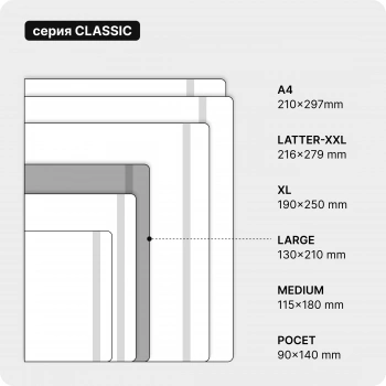 Блокнот Moleskine CLASSIC QP060R Large 130х210мм 240стр. линейка твердая обложка красный