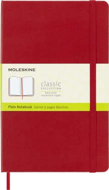 Блокнот Moleskine CLASSIC QP062R Large 130х210мм 240стр. нелинованный твердая обложка красный