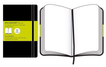 Блокнот Moleskine CLASSIC SOFT QP618 Large 130х210мм 192стр. нелинованный мягкая обложка черный