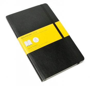 Блокнот Moleskine CLASSIC SOFT QP617 Large 130х210мм 192стр. клетка мягкая обложка черный