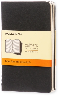 Блокнот Moleskine CAHIER JOURNAL QP311 Pocket 90x140мм обложка картон 64стр. линейка черный (3шт)