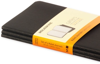 Блокнот Moleskine CAHIER JOURNAL QP311 Pocket 90x140мм обложка картон 64стр. линейка черный (3шт)