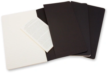 Блокнот Moleskine CAHIER JOURNAL QP311 Pocket 90x140мм обложка картон 64стр. линейка черный (3шт)