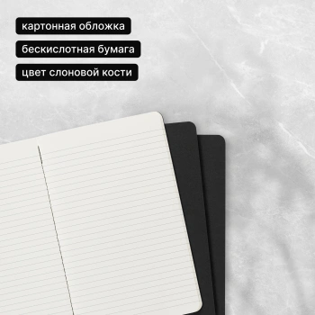 Блокнот Moleskine CAHIER JOURNAL QP311 Pocket 90x140мм обложка картон 64стр. линейка черный (3шт)