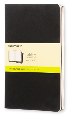 Блокнот Moleskine CAHIER JOURNAL QP318 Large 130х210мм обложка картон 80стр. нелинованный черный (3шт)