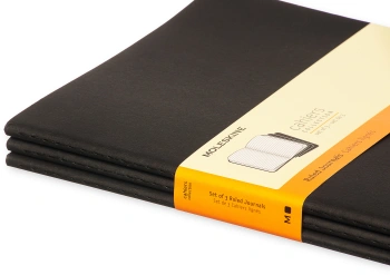 Блокнот Moleskine CAHIER JOURNAL QP321 XLarge 190х250мм обложка картон 120стр. линейка черный (3шт)