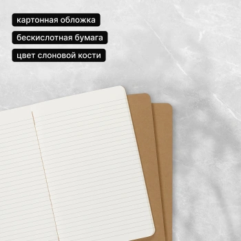 Блокнот Moleskine CAHIER JOURNAL QP411 Pocket 90x140мм обложка картон 64стр. линейка бежевый (3шт)