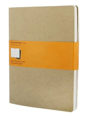 Блокнот Moleskine CAHIER JOURNAL QP421 XLarge 190х250мм обложка картон 120стр. линейка бежевый (3шт)