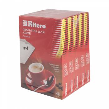Фильтры для кофе для кофеварок Filtero Premium №4