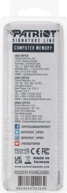 Память DDR4 8Gb 2400MHz Patriot  PSD48G240081