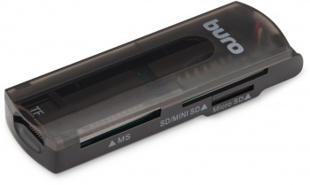Устройство чтения карт памяти USB2.0 Buro BU-CR-108 черный