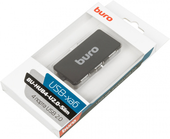 Разветвитель USB 2.0 Buro BU-HUB4-U2.0-Slim