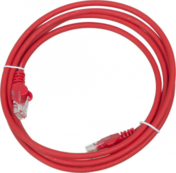 Патч-корд Lanmaster LAN-PC45/U5E-2.0-RD UTP RJ-45 вил.-вилка RJ-45 кат.5E 2м красный LSZH (уп.:1шт)