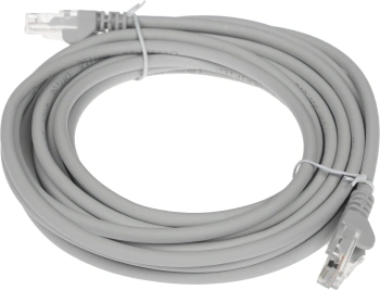 Патч-корд Lanmaster LAN-PC45/U5E-5.0-GY UTP RJ-45 вил.-вилка RJ-45 кат.5E 5м серый LSZH (уп.:1шт)