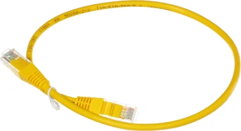 Патч-корд Lanmaster TWT-45-45-0.5-YL UTP RJ-45 вил.-вилка RJ-45 кат.5E 0.5м желтый ПВХ (уп.:1шт)