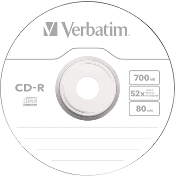 Диск CD-R Verbatim 700Mb 52x bulk (50шт) (43787)