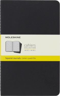 Блокнот Moleskine CAHIER JOURNAL QP317 Large 130х210мм обложка картон 80стр. клетка черный (3шт)