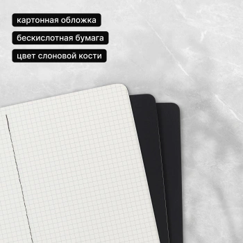 Блокнот Moleskine CAHIER JOURNAL QP322 XLarge 190х250мм обложка картон 120стр. клетка черный (3шт)