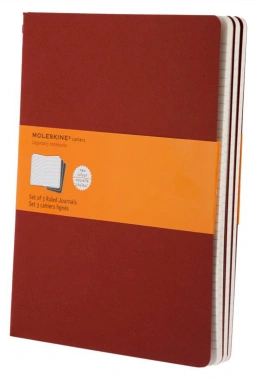 Блокнот Moleskine CAHIER JOURNAL CH121 XLarge 190х250мм обложка картон 120стр. линейка клюквенный (3шт)