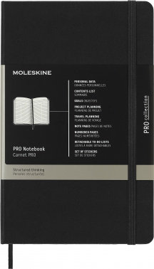 Блокнот Moleskine PROFESSIONAL PROPFNTB3HBK Large 130х210мм 240стр. линейка твердая обложка черный