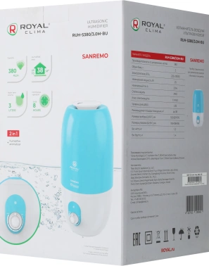Увлажнитель воздуха Royal Clima RUH-S380/3.0M-BU
