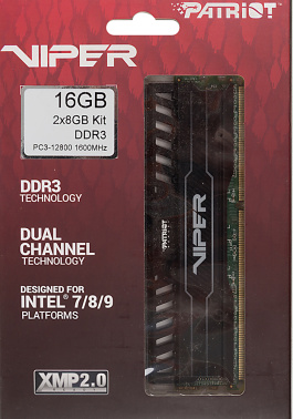 Память DDR3 2x8Gb 1600MHz Patriot  PV316G160C0K