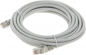 Патч-корд Lanmaster LAN-PC45/S6A-5.0-GY FTP RJ-45 вил.-вилка RJ-45 кат.6A 5м серый LSZH (уп.:1шт)