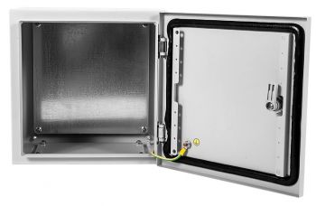 Шкаф электротехнический Elbox EMW-400.400.210-1-IP66 настенный 400мм 210мм несъемн.бок.пан. 50кг серый