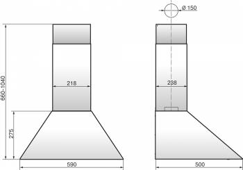 Вытяжка каминная Elikor White Storm 60П-650-П3Л