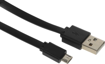 Кабель Buro BHP MICROUSB 1M FLAT USB (m)-micro USB (m) 1м черный плоский