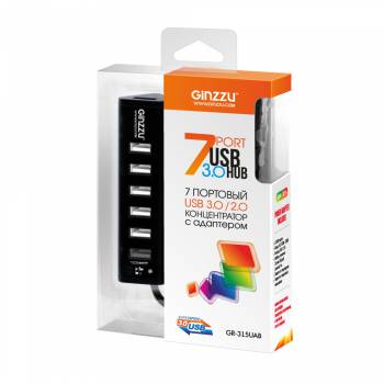 Разветвитель USB 3.0 Ginzzu GR-315UAB