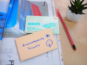 Блок самоклеящийся бумажный Stick`n ECO 21741 51x76мм 100лист. 60г/м2 пастель желтый