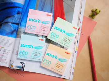 Блок самоклеящийся бумажный Stick`n ECO 21741 51x76мм 100лист. 60г/м2 пастель желтый