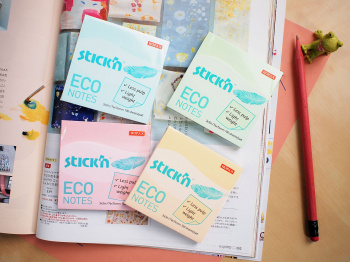 Блок самоклеящийся бумажный Stick`n ECO 21741 51x76мм 100лист. 60г/м2 пастель желтый