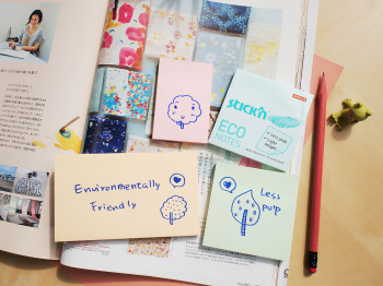 Блок самоклеящийся бумажный Stick`n ECO 21742 51x76мм 100лист. 60г/м2 пастель розовый