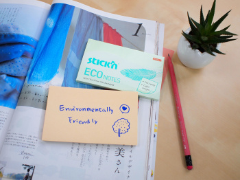 Блок самоклеящийся бумажный Stick`n ECO 21743 51x76мм 100лист. 60г/м2 пастель голубой