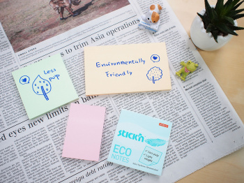 Блок самоклеящийся бумажный Stick`n ECO 21744 51x76мм 100лист. 60г/м2 пастель зеленый