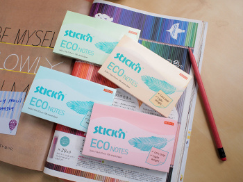 Блок самоклеящийся бумажный Stick`n ECO 21746 76x76мм 100лист. 60г/м2 пастель розовый