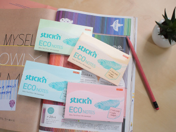 Блок самоклеящийся бумажный Stick`n ECO 21746 76x76мм 100лист. 60г/м2 пастель розовый