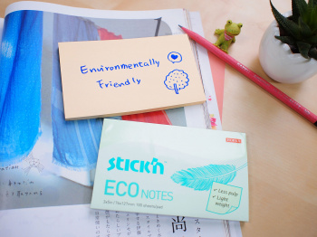 Блок самоклеящийся бумажный Stick`n ECO 21746 76x76мм 100лист. 60г/м2 пастель розовый