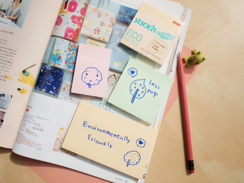 Блок самоклеящийся бумажный Stick`n ECO 21746 76x76мм 100лист. 60г/м2 пастель розовый