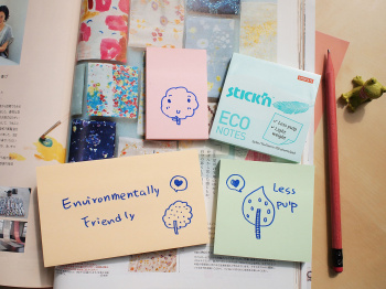 Блок самоклеящийся бумажный Stick`n ECO 21747 76x76мм 100лист. 60г/м2 пастель голубой